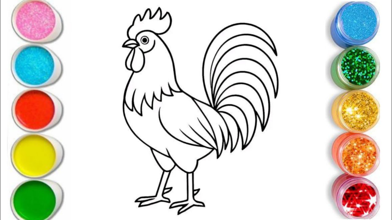 How to Draw a Rooster 🐓 for Kids: Easy Step by Step Guide / Learn to Draw a Cute Cock (Rooster)