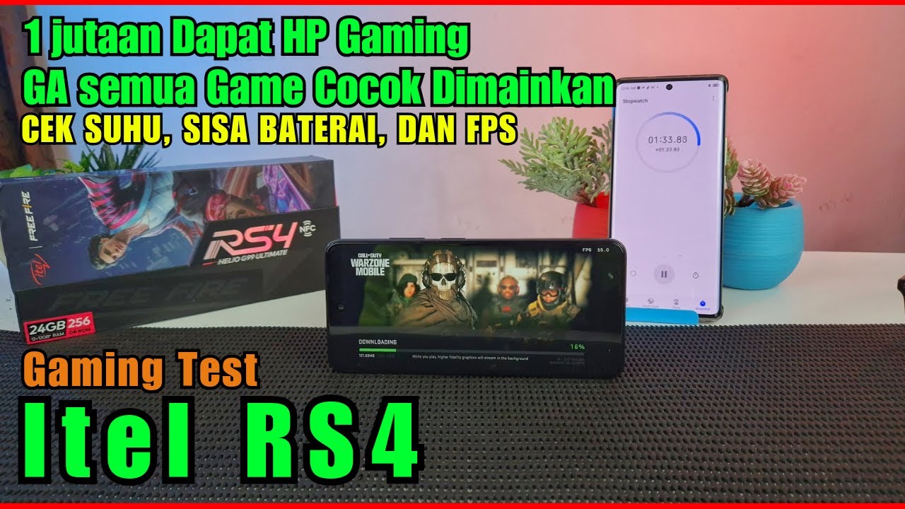 Gaming Test Itel RS4 - GaK Semua Game Nyaman Dimainkan - Cek FPS, SUHU & BATERAI - YAKIN BELI!?
