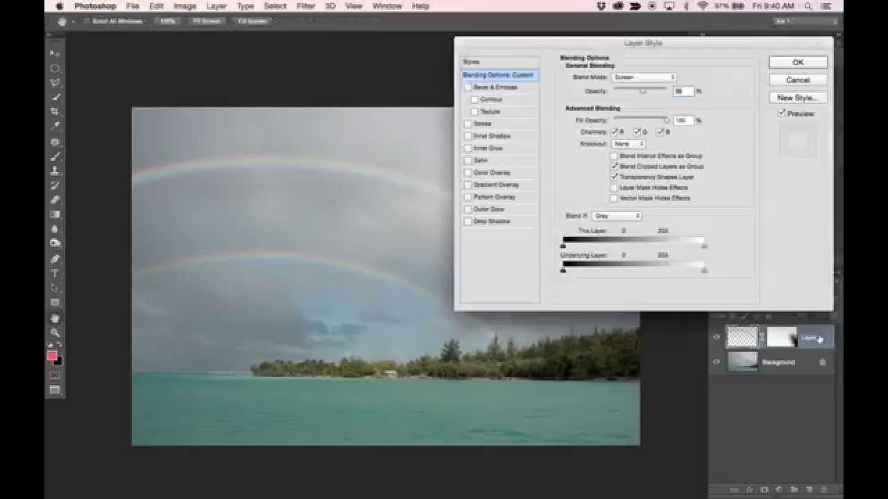 Add a Rainbow Using Photoshop