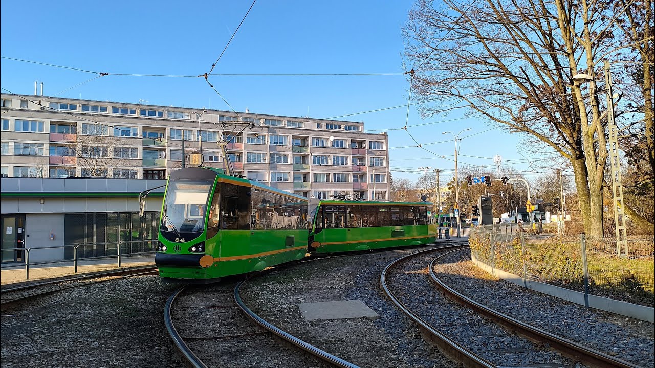 MPK Poznań Linia 8 kierunek Miłostowo(trasa zmieniona).Moderus Alfa HF 07.