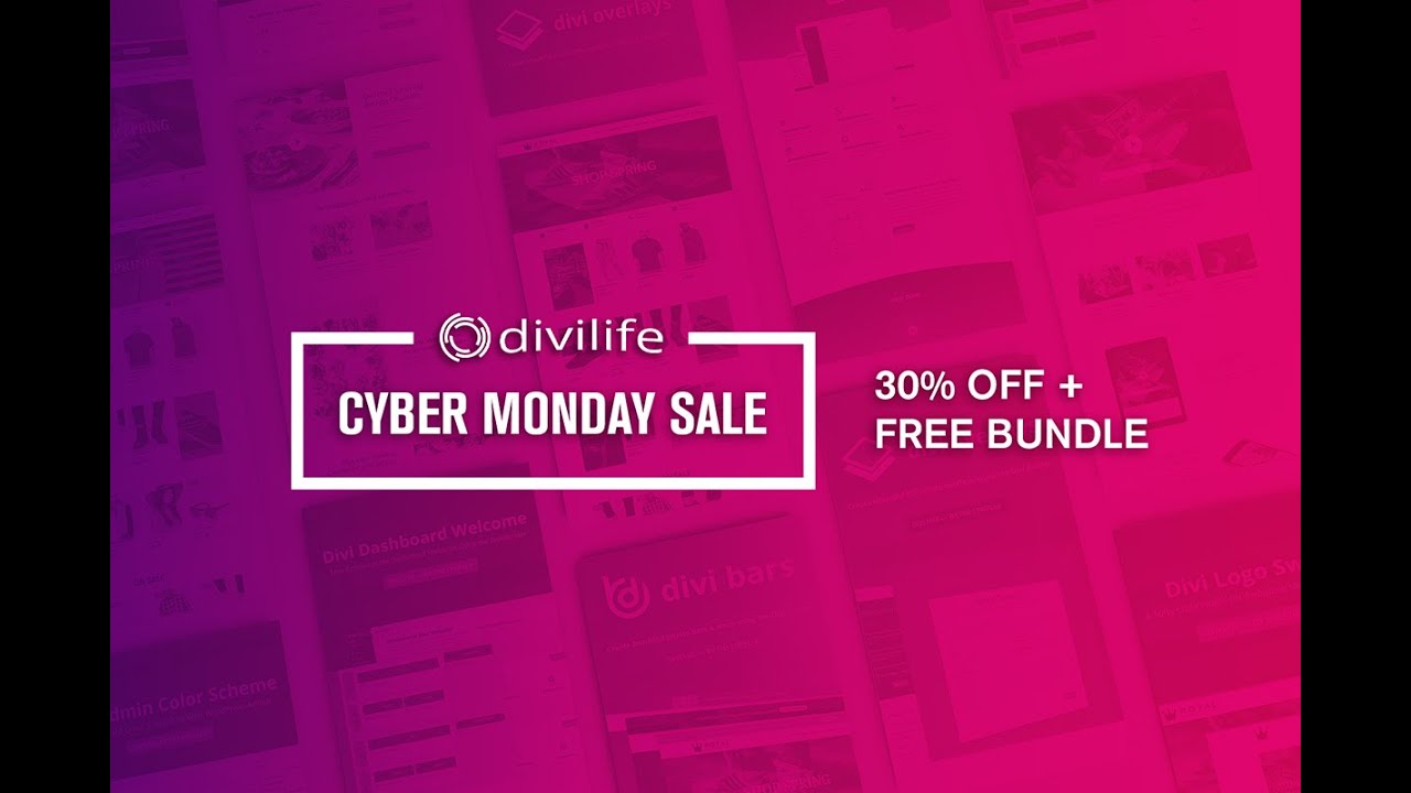 We just launched 7 MORE New Divi Products for Cyber Monday!!