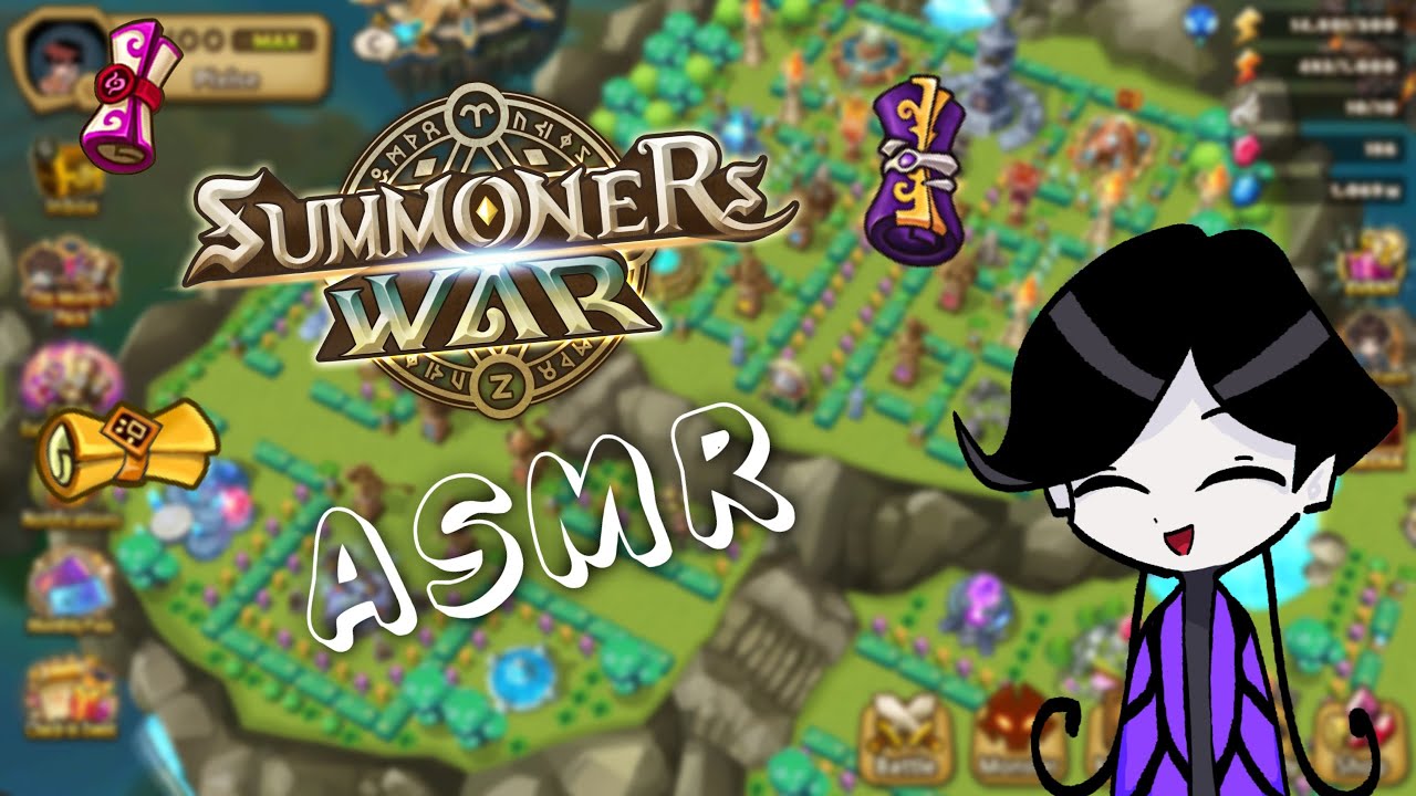[ASMR] Account tour, fighting and summoning- ASMR Summoners War