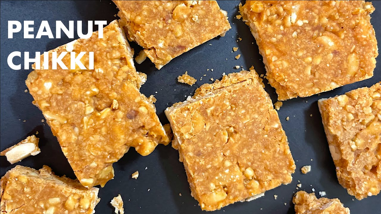 Koko Mittai/Peanut Chikki -  Healthy Kids After School Snack With Just 2 ingredients !