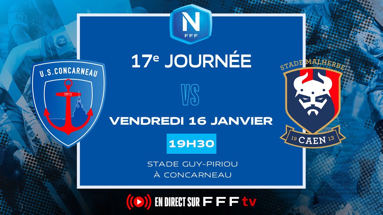 J17 I US Concarneau vs SM Caen en replay I National FFF 2025-2026