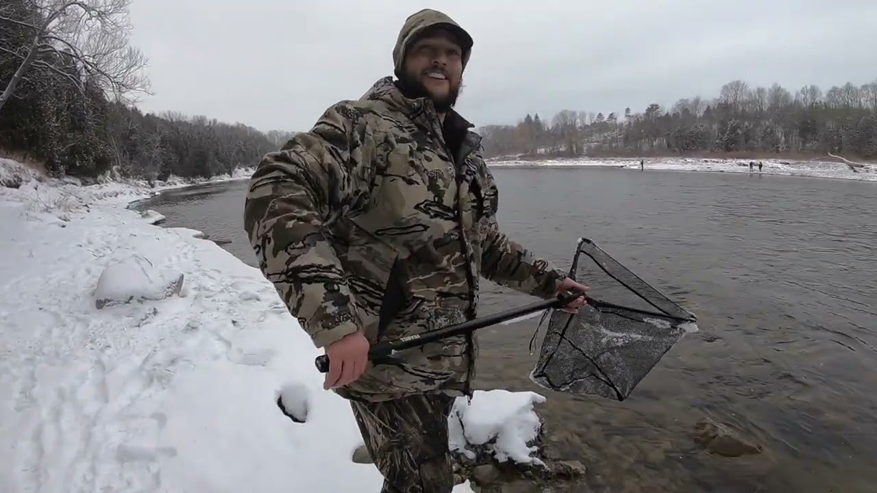 Fishing for Steelhead In A Huron Tributary