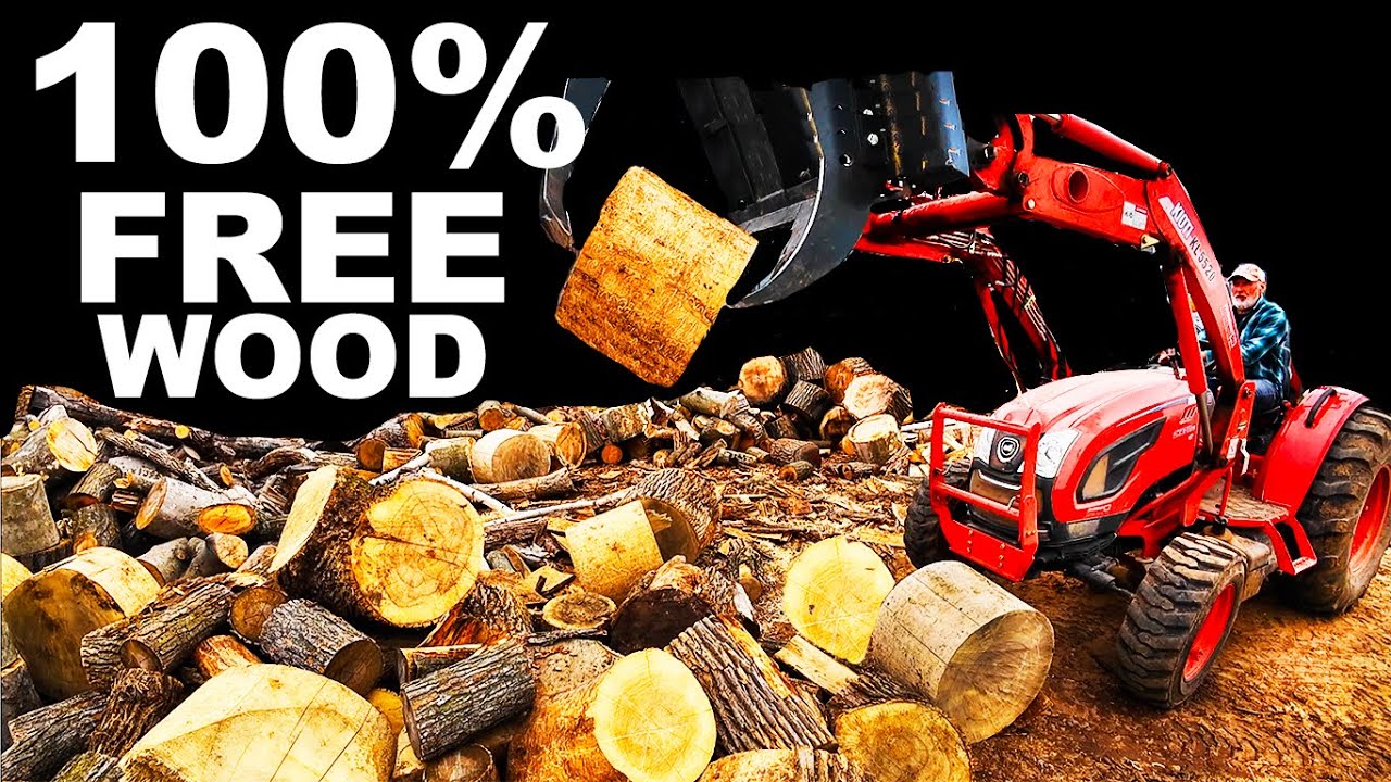 SPLITTING 100% FREE TREE SERVICE FIREWOOD!
