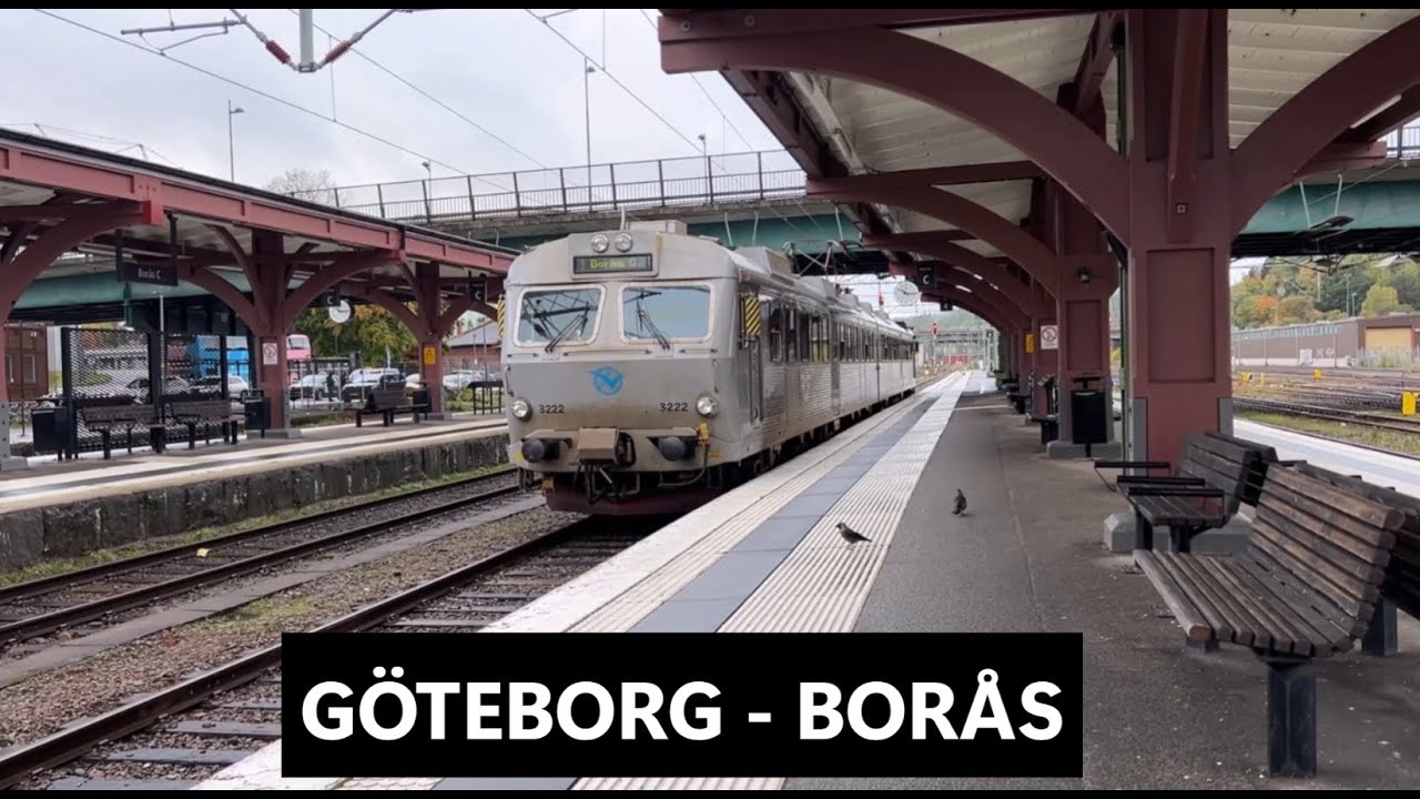 Tågresa från Göteborg till Borås med Västtåget (genom tågfönstret)