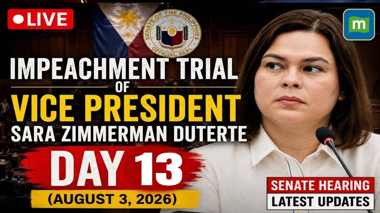 Philippines Senate LIVE: Impeachment Trial of Vice President Sara Duterte | Day 13, Aug 5th