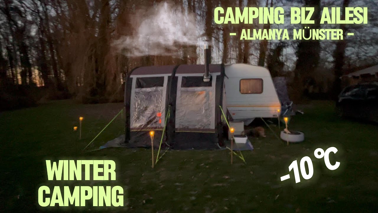 Almanya Münster Sobalı Çadır Kampı -10°C