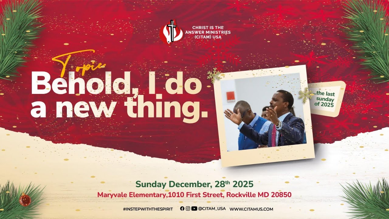 BEHOLD, I DO A NEW THING || Sunday Service {12.28.2025}