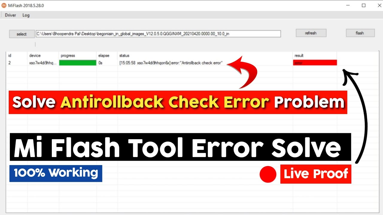 Fix Mi Flash Tool 