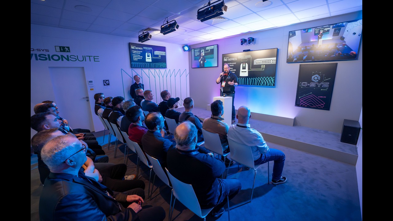 All-hands Space / Q-SYS VisionSuite (Q-SYS @ ISE 2026)