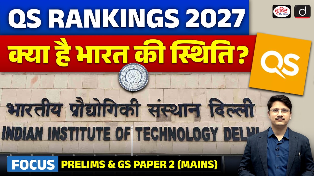 India's Best Universities in QS Rankings 2027 | Full Analysis | Current Affairs | Drishti IAS