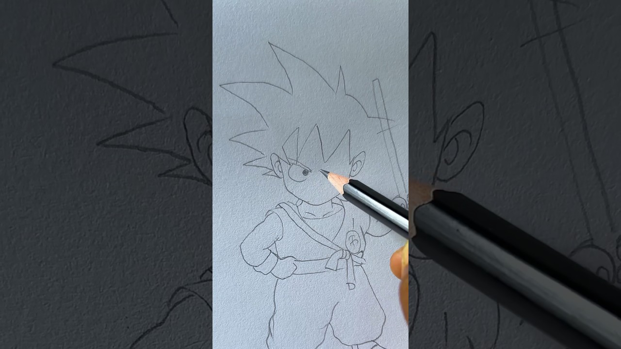Baby son Goku easy drawing sketch