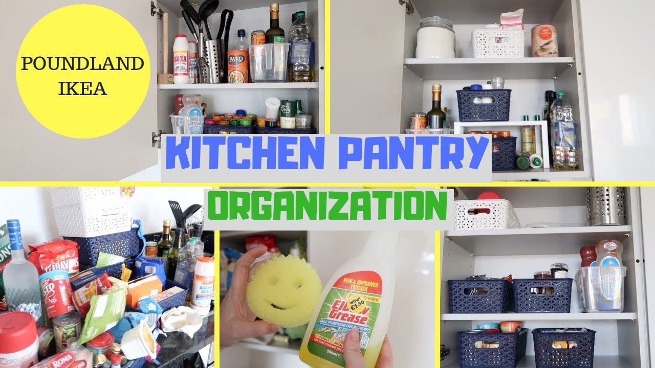 Kitchen Pantry Organization || Poundland & IKEA ||  Kitchen Organise Part 1