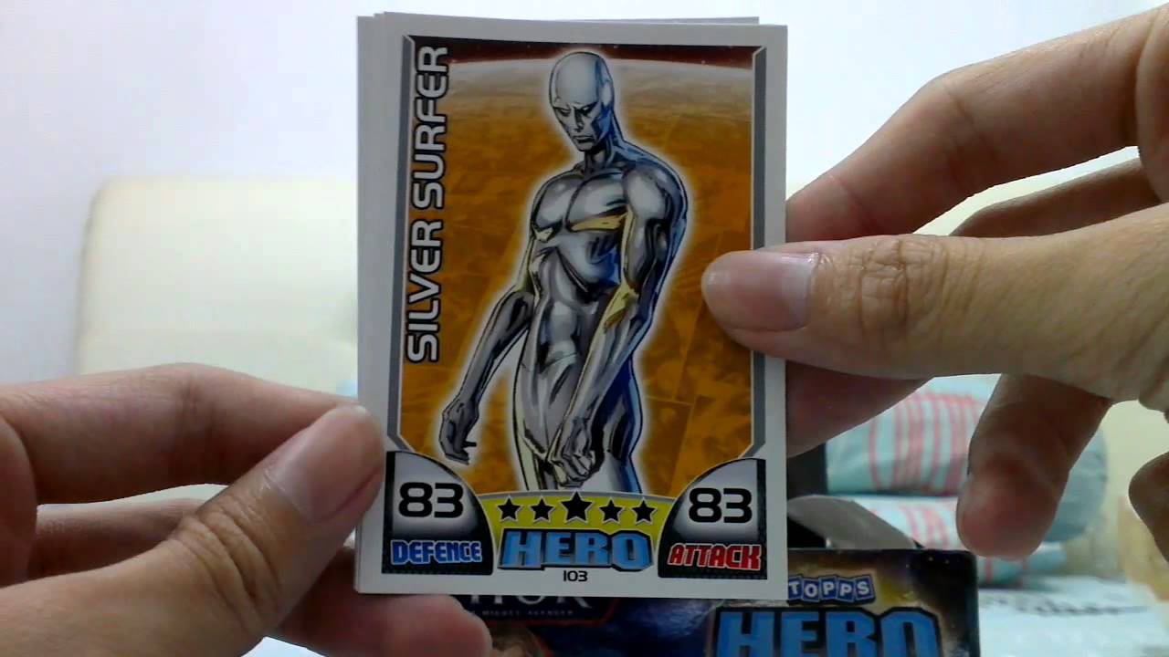 Marvel Hero Attax Series 1 booster box unboxing 1/4