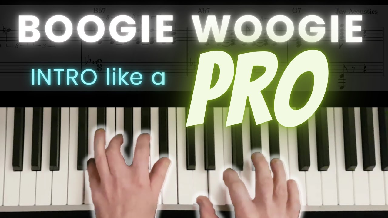 Boogie Woogie Piano Lick: How to play a Professional Introduction Tutorial Piano Lesson