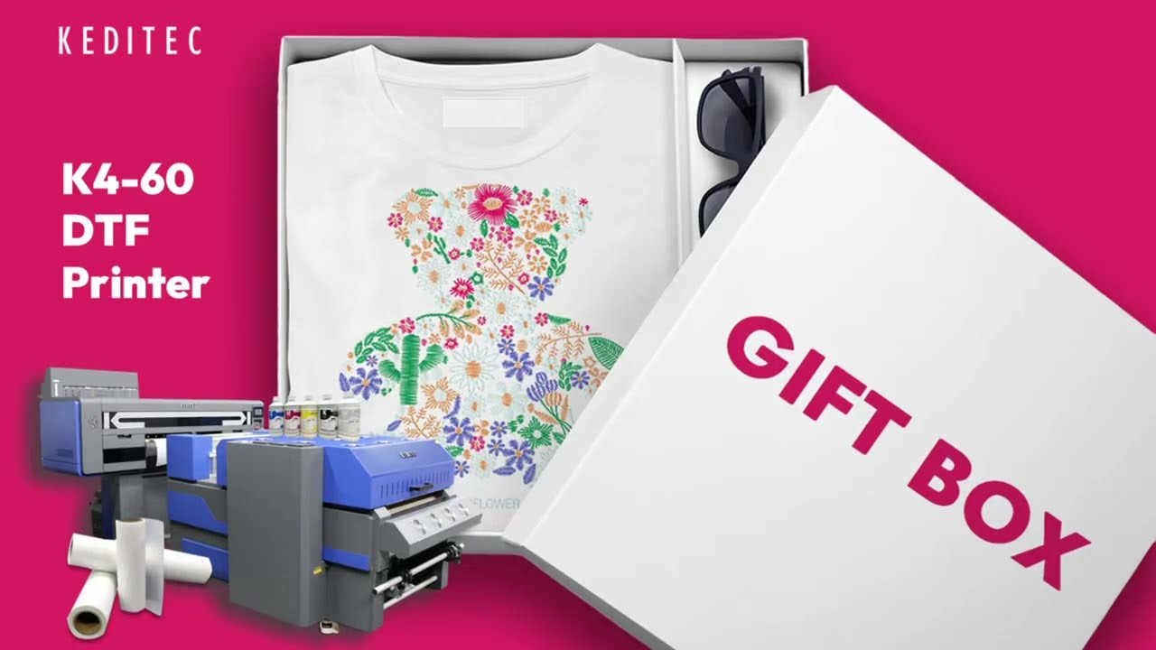 Turn your custom T-shirt ideas into real products with the #KEDITEC 60 DTF printer.