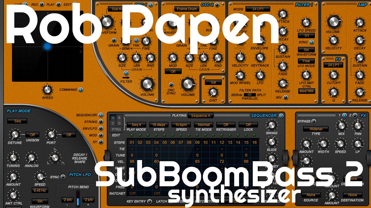 SubBoomBass 2 Synthesizer by Rob Papen (No Talking)