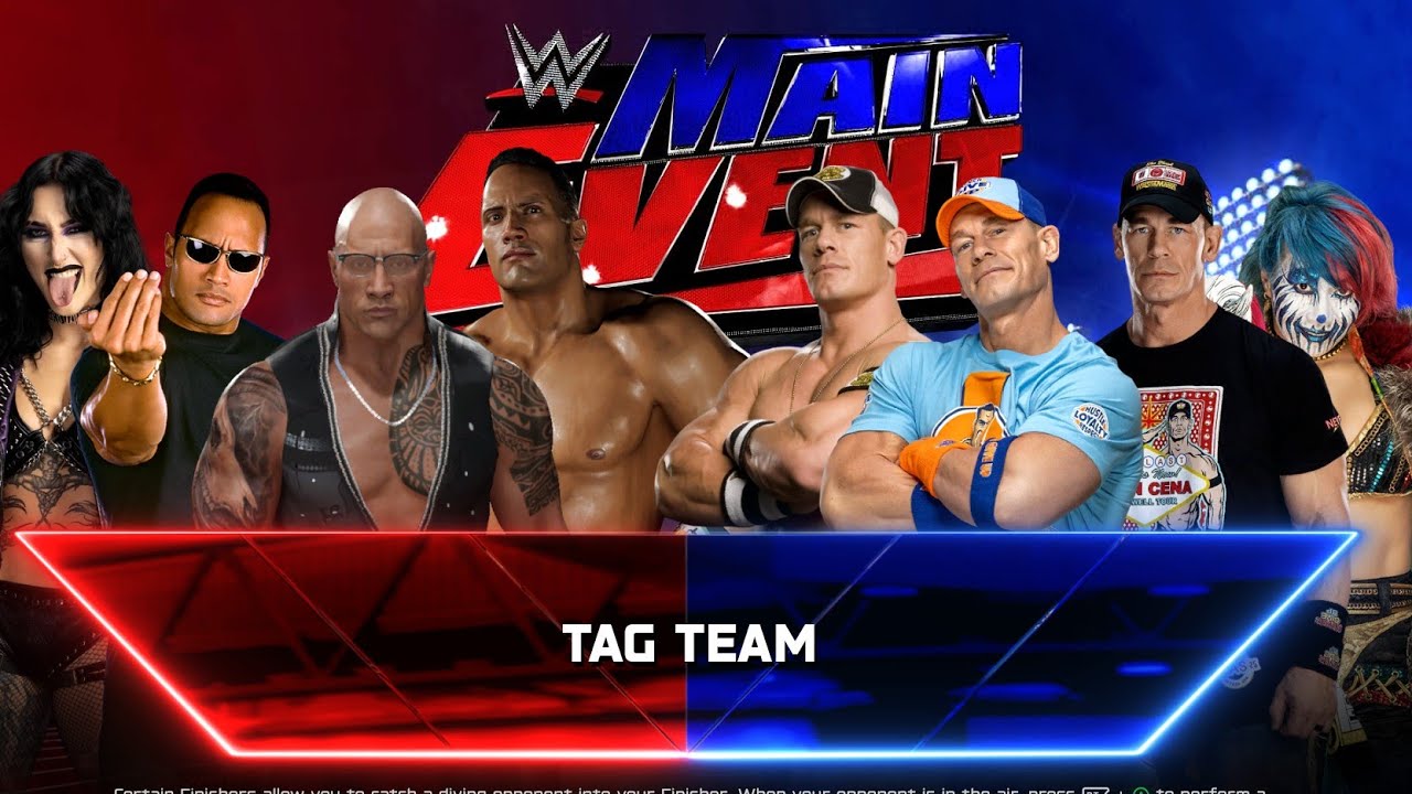 3 The Rock And Rhea Ripley Vs 3 John Cena And Asuka New Match wwe2k25 #new #wwe #usa #viral #kuwait