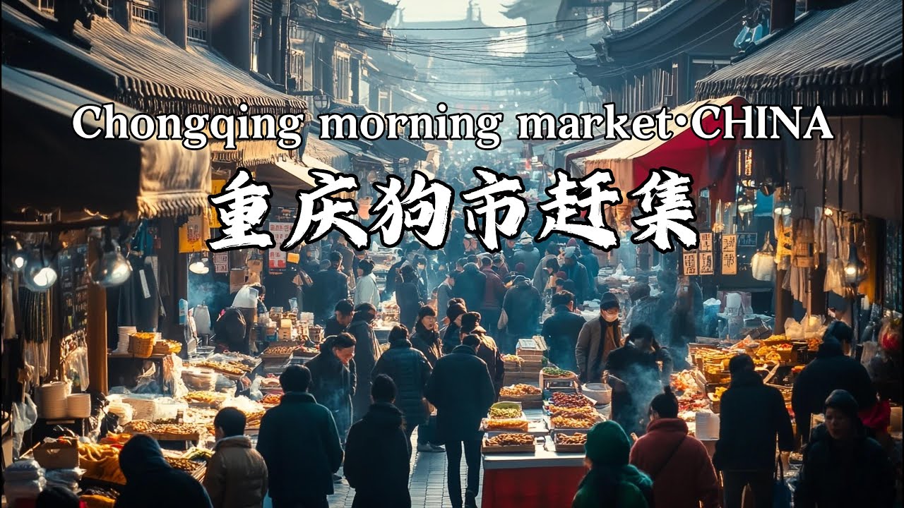 重庆狗市赶集，巷子里超热闹的集市，各种当地美食/猫狗宠物/生活用品尽情挑选，尽显当地烟火气
