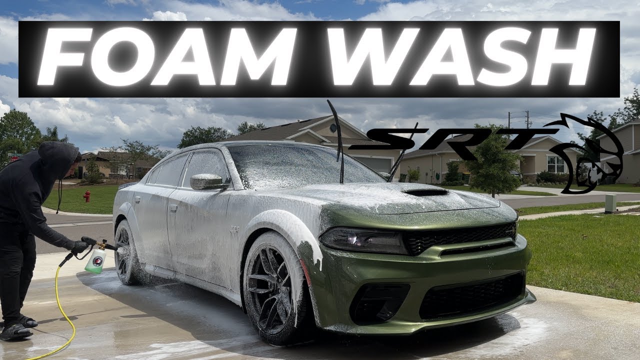 Scat Pack Widebody Foam Wash - Dodge Charger Auto Detailing (Satisfying ASMR)