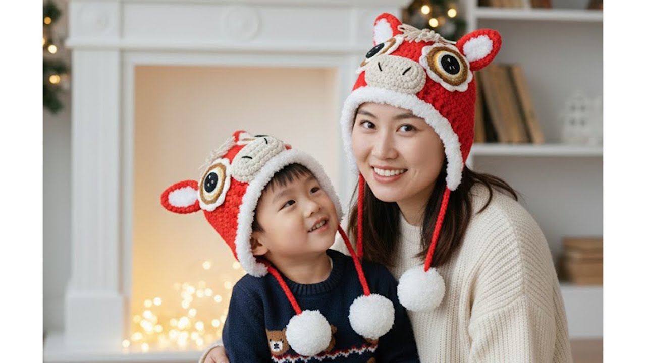 新手钩织儿童小马帽子主体--Beginner's guide to crocheting a children's pony hat