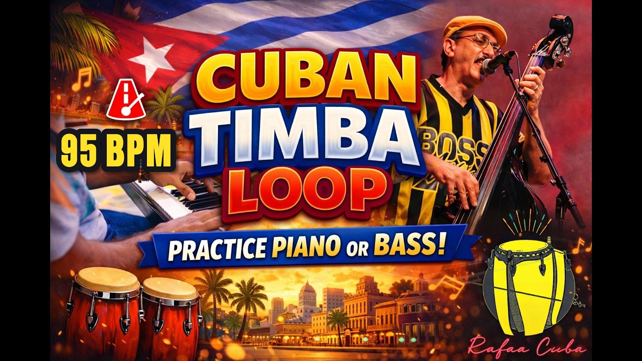CUBAN TIMBA PERCUSSION LOOP - PARA PRACTICAR TUMBAOS  - 95 BPM