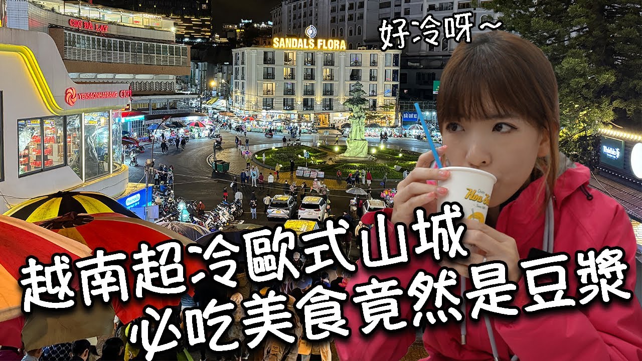 【越南大叻】浪漫山城竟然這麼冷！必吃美食竟然是豆漿、越南披薩、地瓜烤玉米、烤雞配竹筒飯｜超熱鬧大叻夜市、大叻市場｜大叻交通、住宿分享｜大叻網美教堂瑪利亞修道院｜咖啡工廠喝咖啡