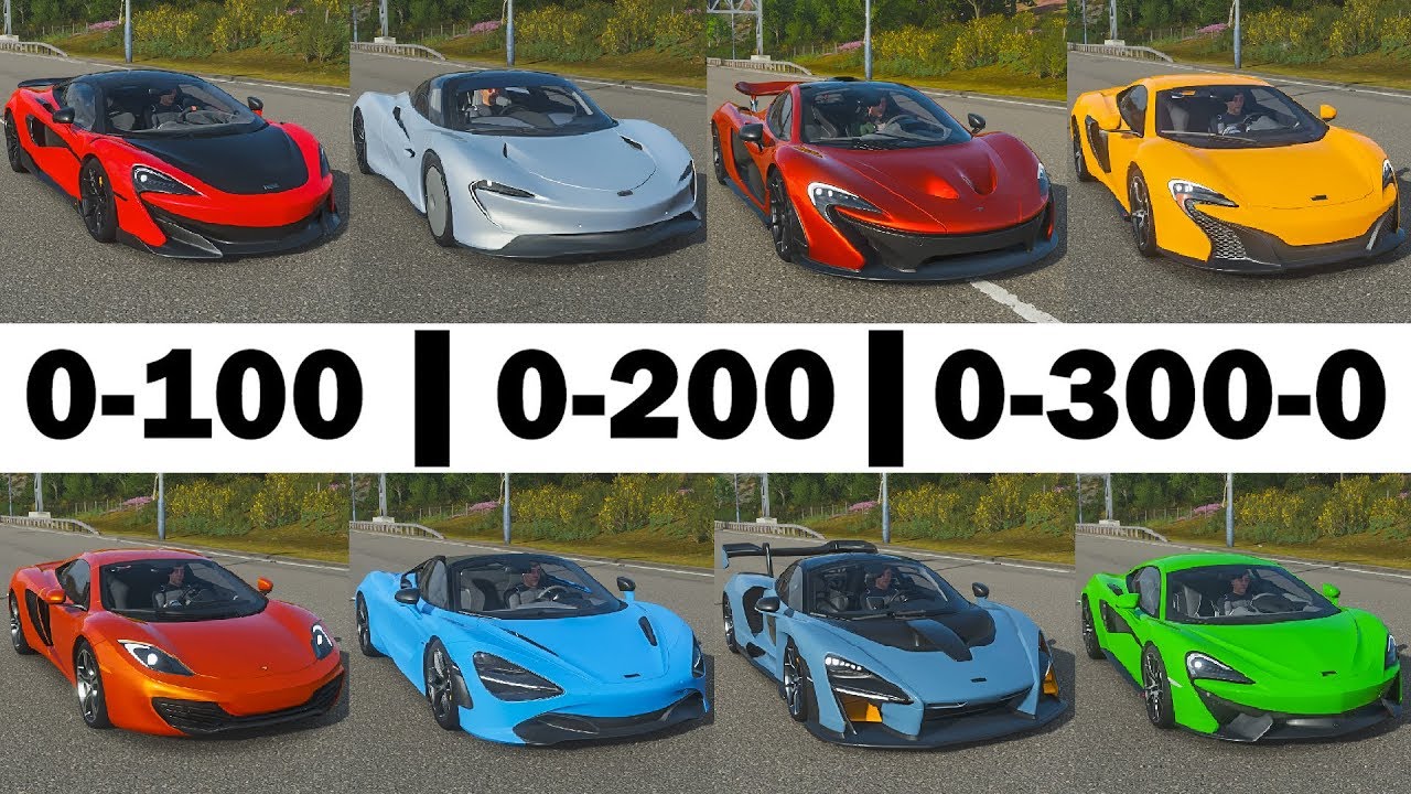 FH4 Acceleration Battle | McLaren Speedtail, P1, Senna, 720S Spider, 600LT, 650S, MP4-12C & 570S!!!