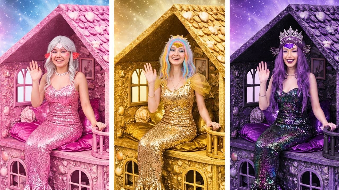 Милая русалка против Злой русалки! 🧜‍♀️✨ Творческое преображение