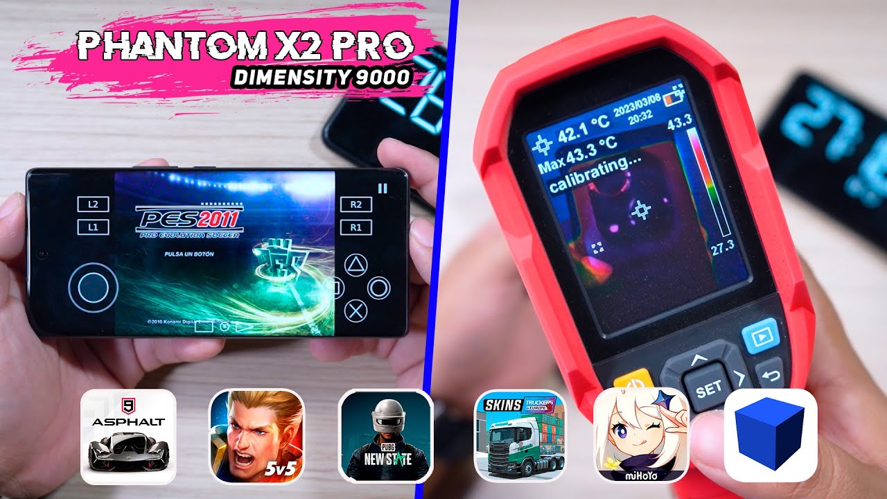 PHANTOM X2 PRO Test de RENDIMIENTO│Prueba de JUEGOS│Dimensity 9000│GENSHIN IMPACT, ARENA OF VALOR