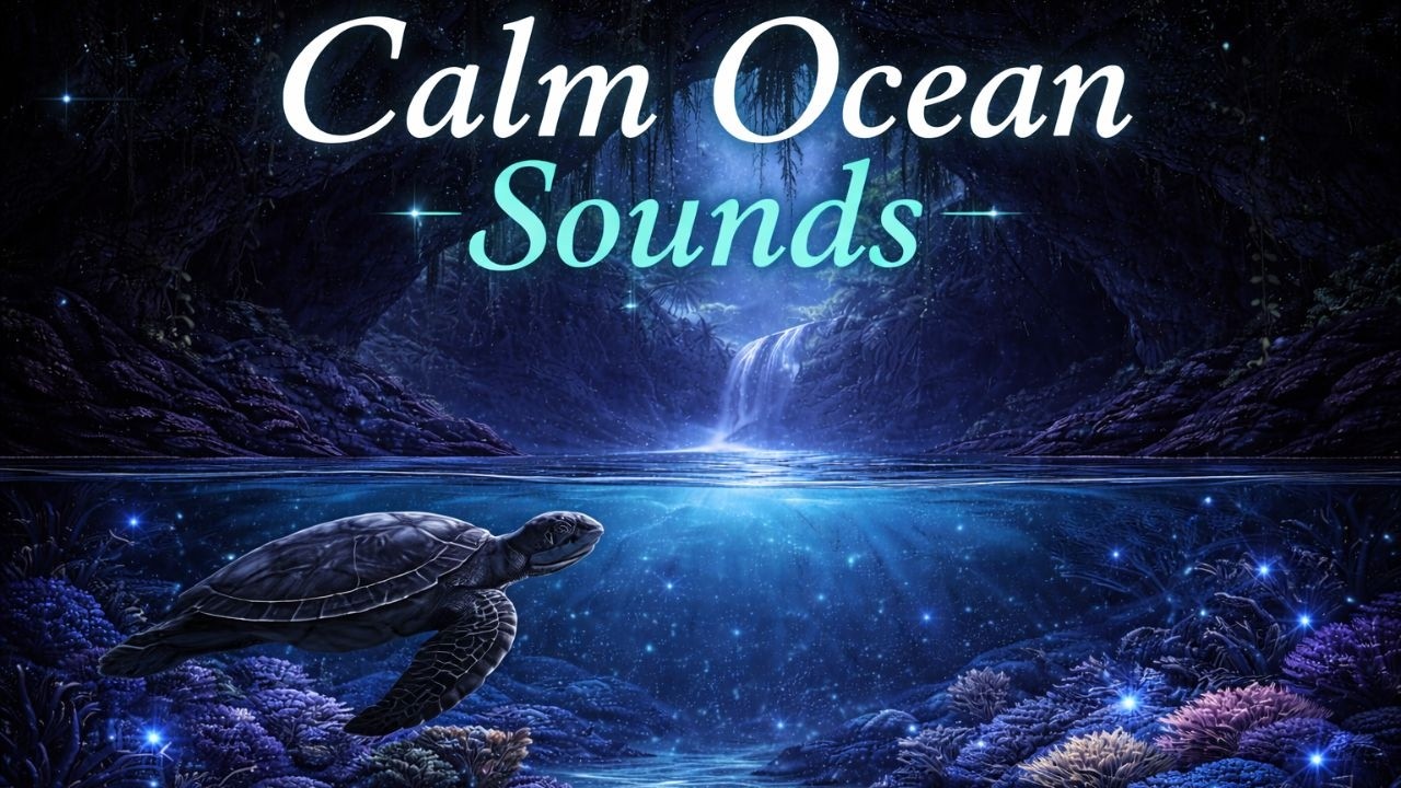Deep Ocean Sleep 🌊11 hour Waterfall & Deep Bubble Sounds with Calm Sea Turtle for Sleep & Relaxation