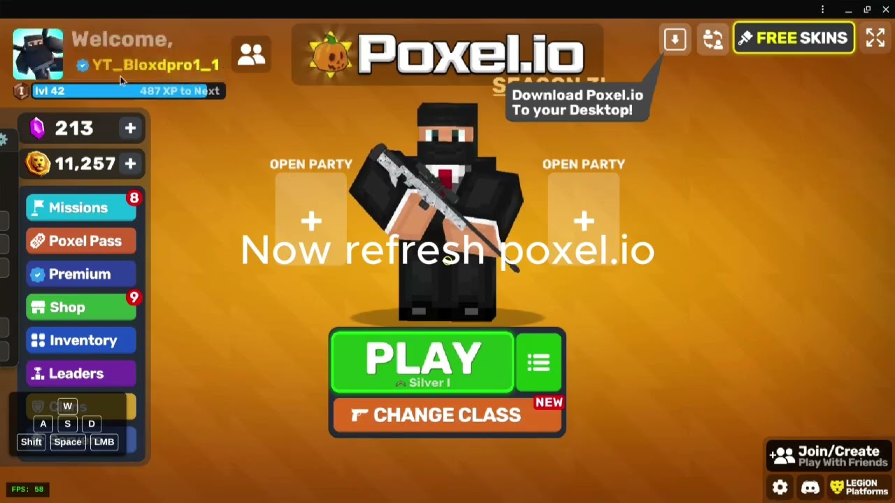 How to get free premium in poxel io