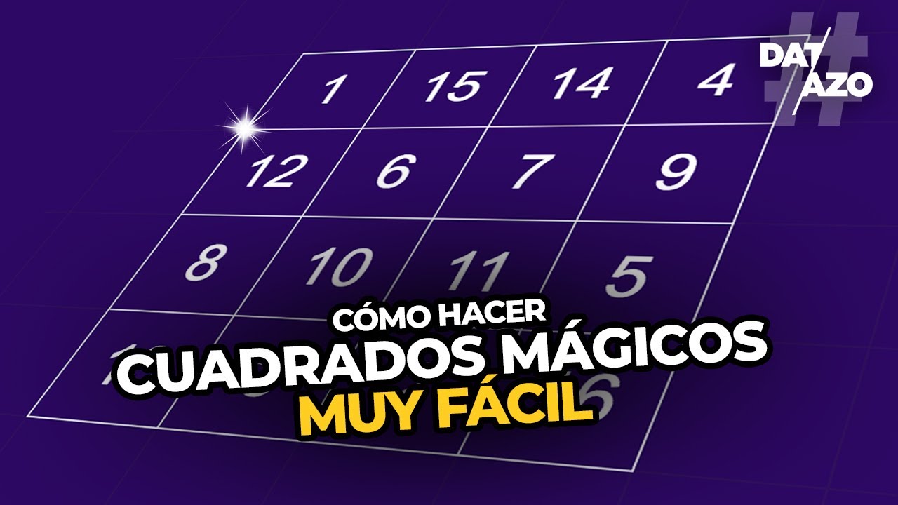 Cómo hacer CUADRADOS MAGICOS MUY FÁCIL | #DATAZO