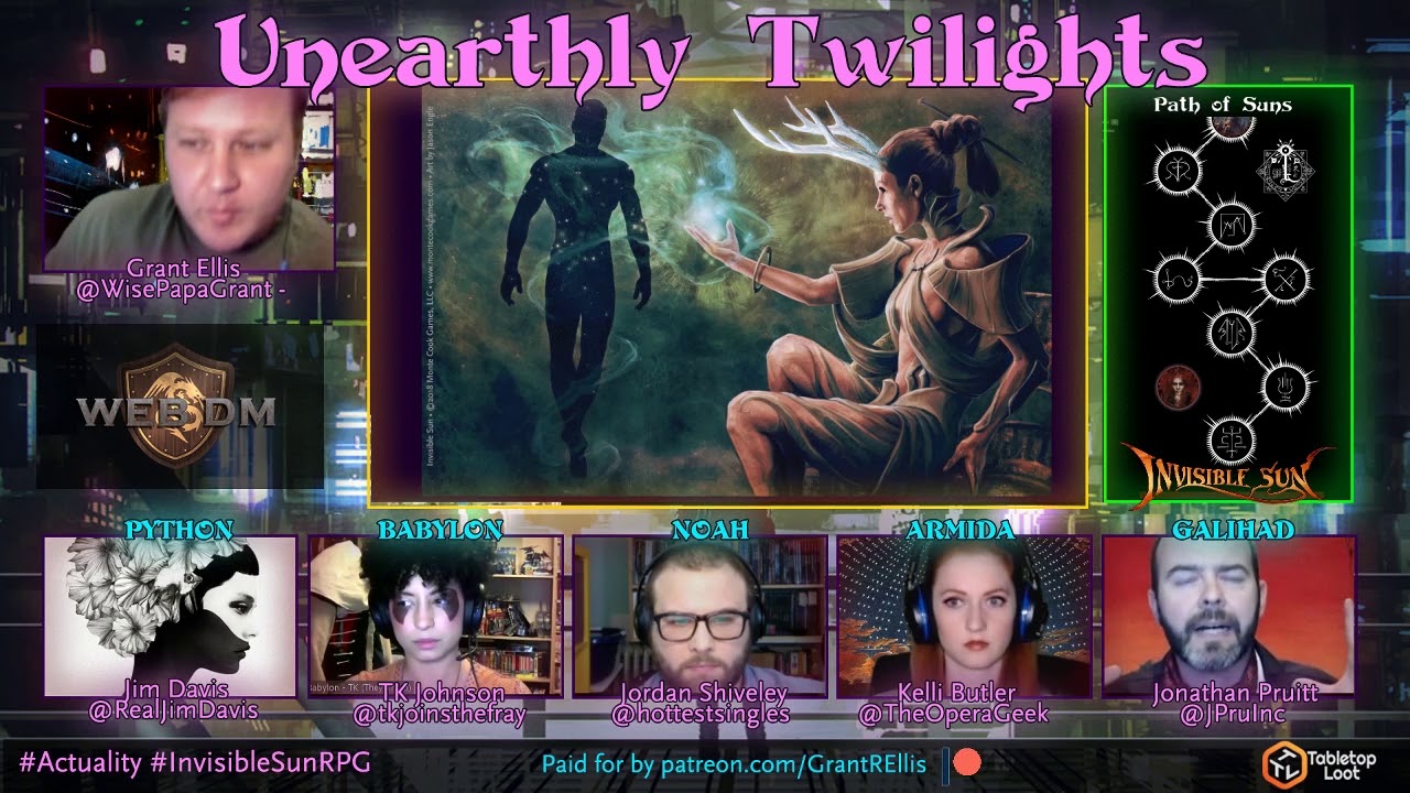 Unearthly Twilights Episode 4- Soiree Invisible Sun RPG by Monte Cook Games Web DM Live Play
