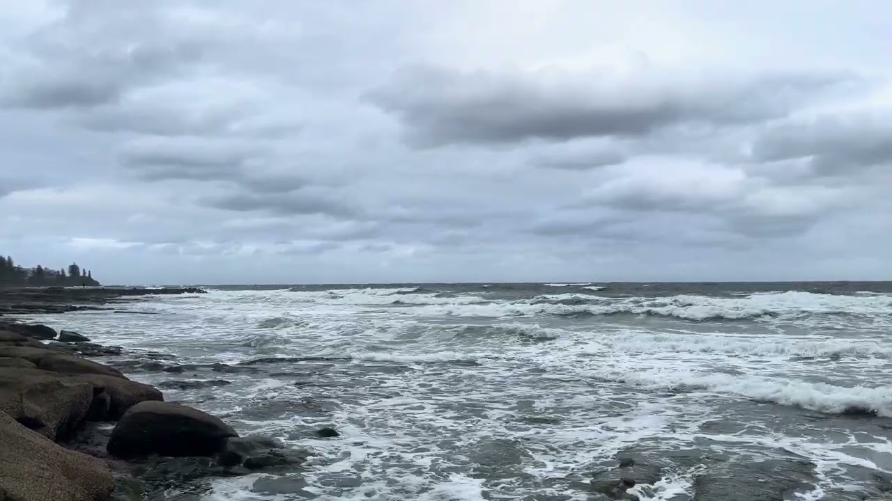 Fast waves, stormy skies, and a reminder of nature’s power #sea #beach #storm #viral #nature #ocean 