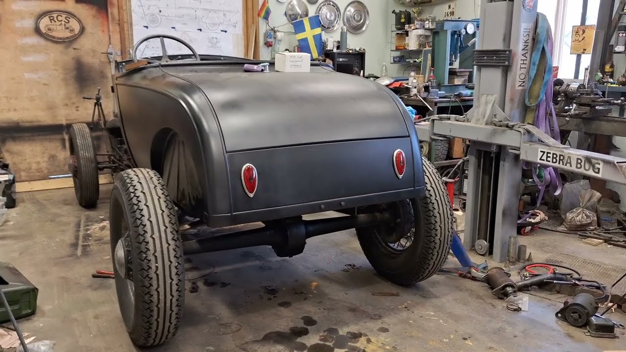 Model A Roadster. Test fitting the Brookville body.