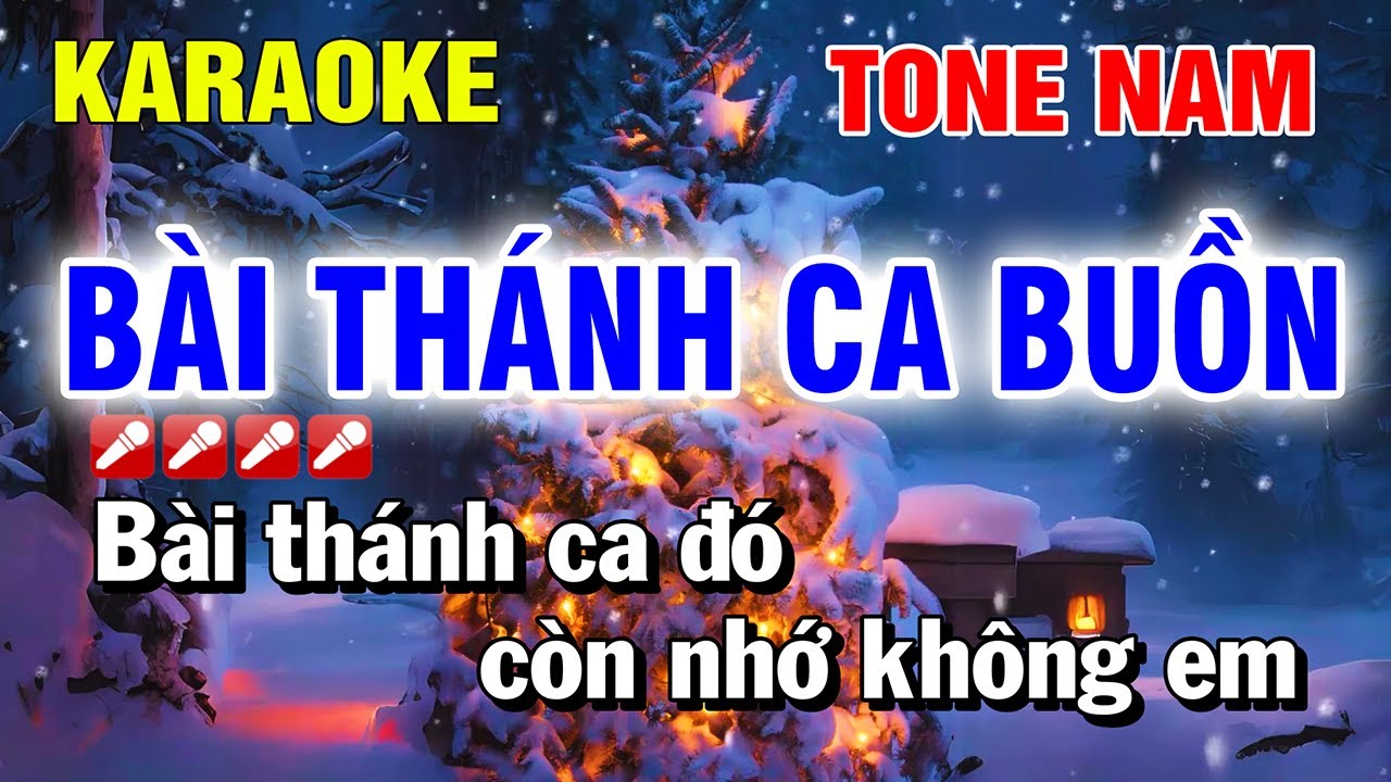Bài Thánh Ca Buồn Karaoke Tone Nam Nhạc Sống Dễ Hát | Nguyễn Linh