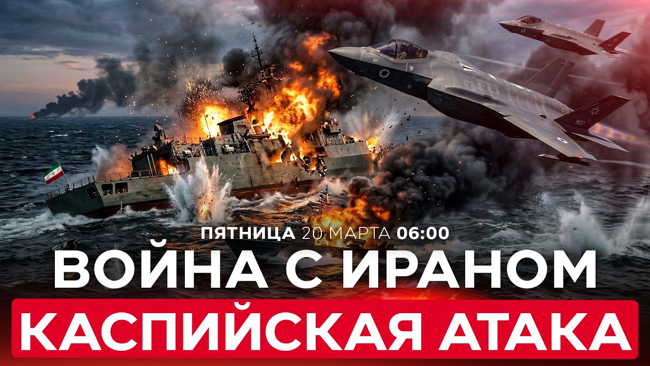 ИЗРАИЛЬ АТАКОВАЛ ИРАНСКИЙ ФЛОТ В КАСПИЙСКОМ МОРЕ. ПОРАЖЕНЫ ПЯТЬ СУДОВ. СПЕЦЭФИР. 20 марта. 06:00