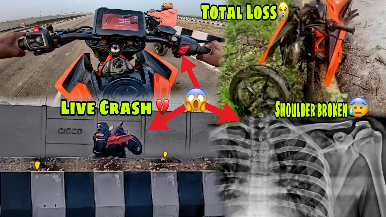Live Crash💔| Duke 390 Total Loss😭| Quiting Youtube?😰 @therealbiker 