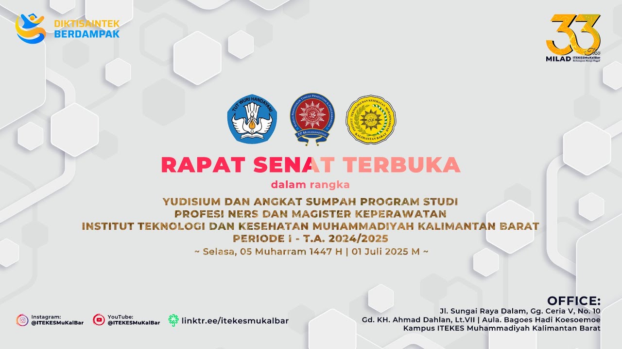 [LIVE] YUDISIUM & ANGKAT SUMPAH MHS PRODI NERS DAN MAGISTER | P-I | T.A 2024/25