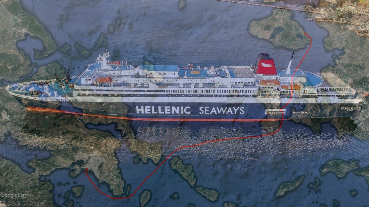 NISSOS RODOS: Travelling from Piraeus to Mytilene.
