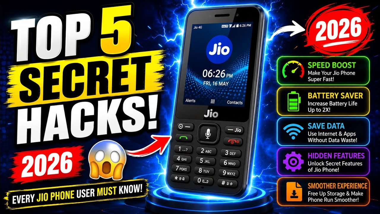 Top 5 Jio Phone Hacks in 2026 🔥 Hidden Tricks You Must Try | Speed Up Your Jio Phone