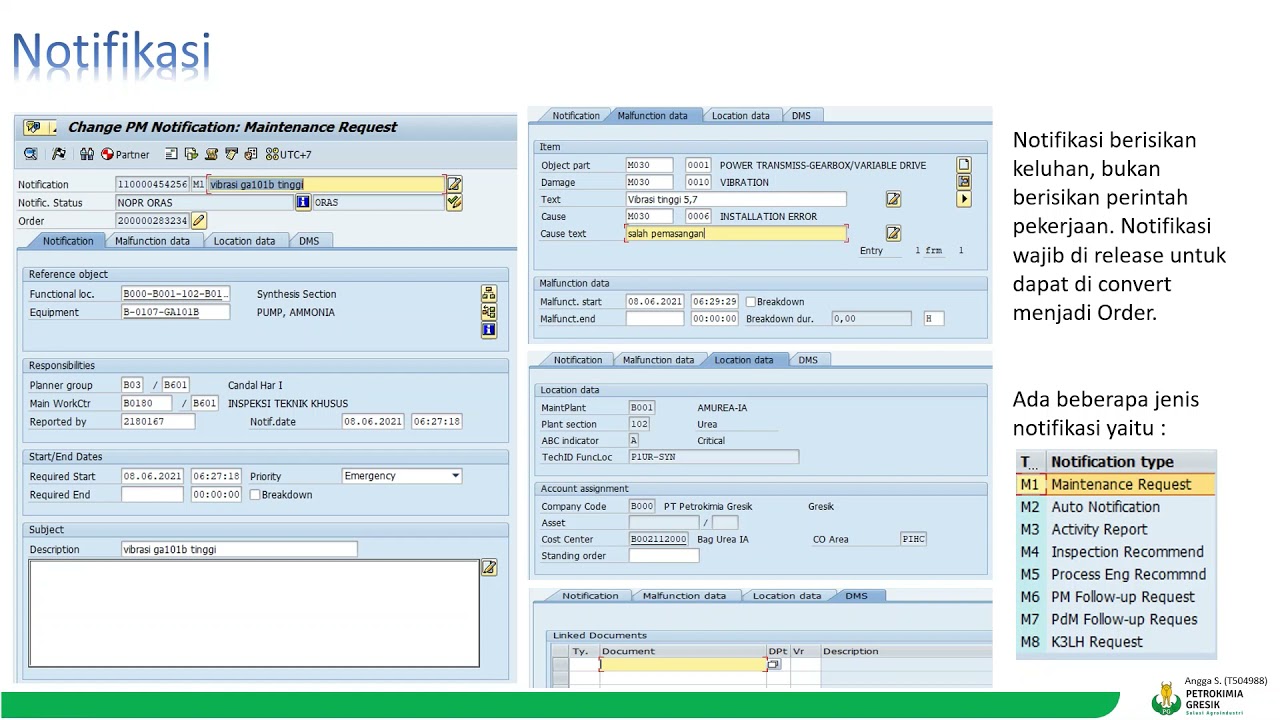 Proses Bisnis SAP Modul Plant Maintenance