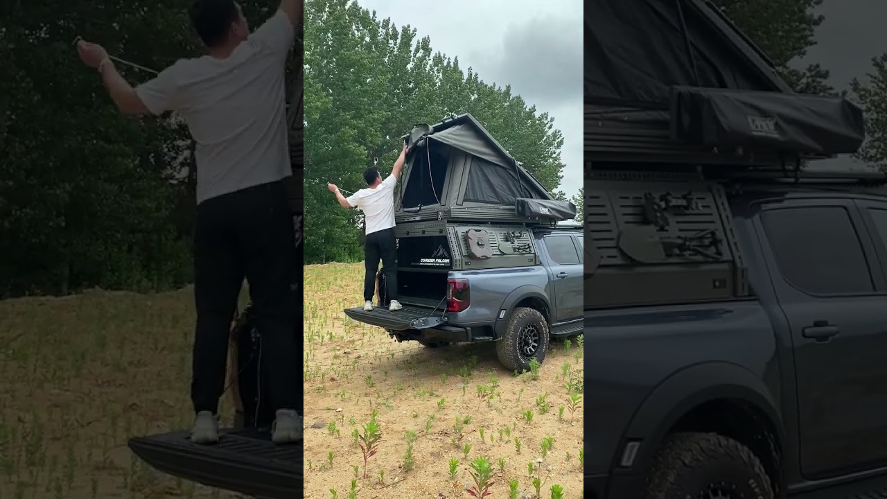 Reach New Heights with the Ford Ranger Rooftop Tent #fordranger #campinggear #modifiedcars