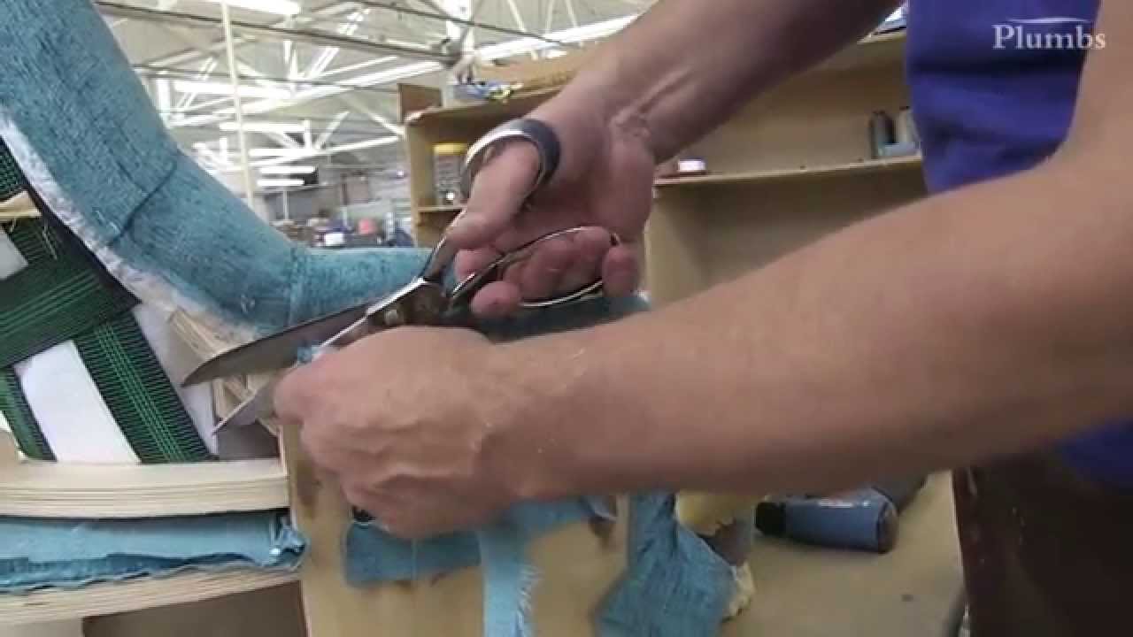 How Plumbs Reupholster a Button Back Chair