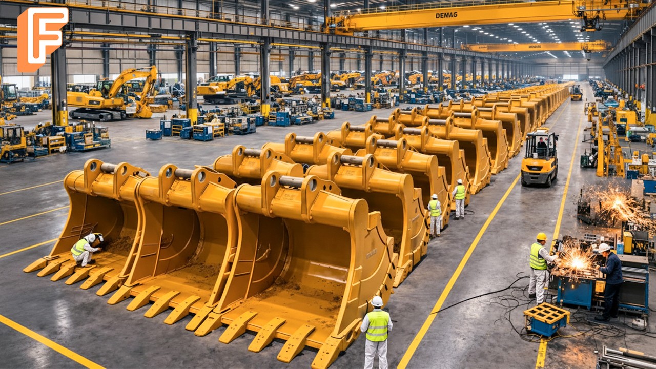 How Billions of Excavator Buckets Are Made Inside Heavy Industrial Factory