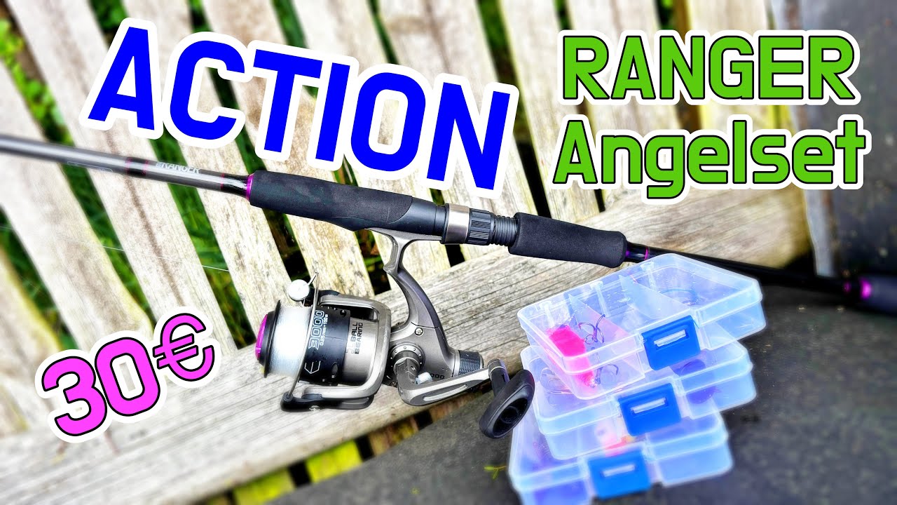 30&euro; f&uuml;r Rute, Rolle und K&ouml;der!? Kann DAS gut gehen? ACTION Angel Set im Test Ranger Spinnrute K&ouml;der