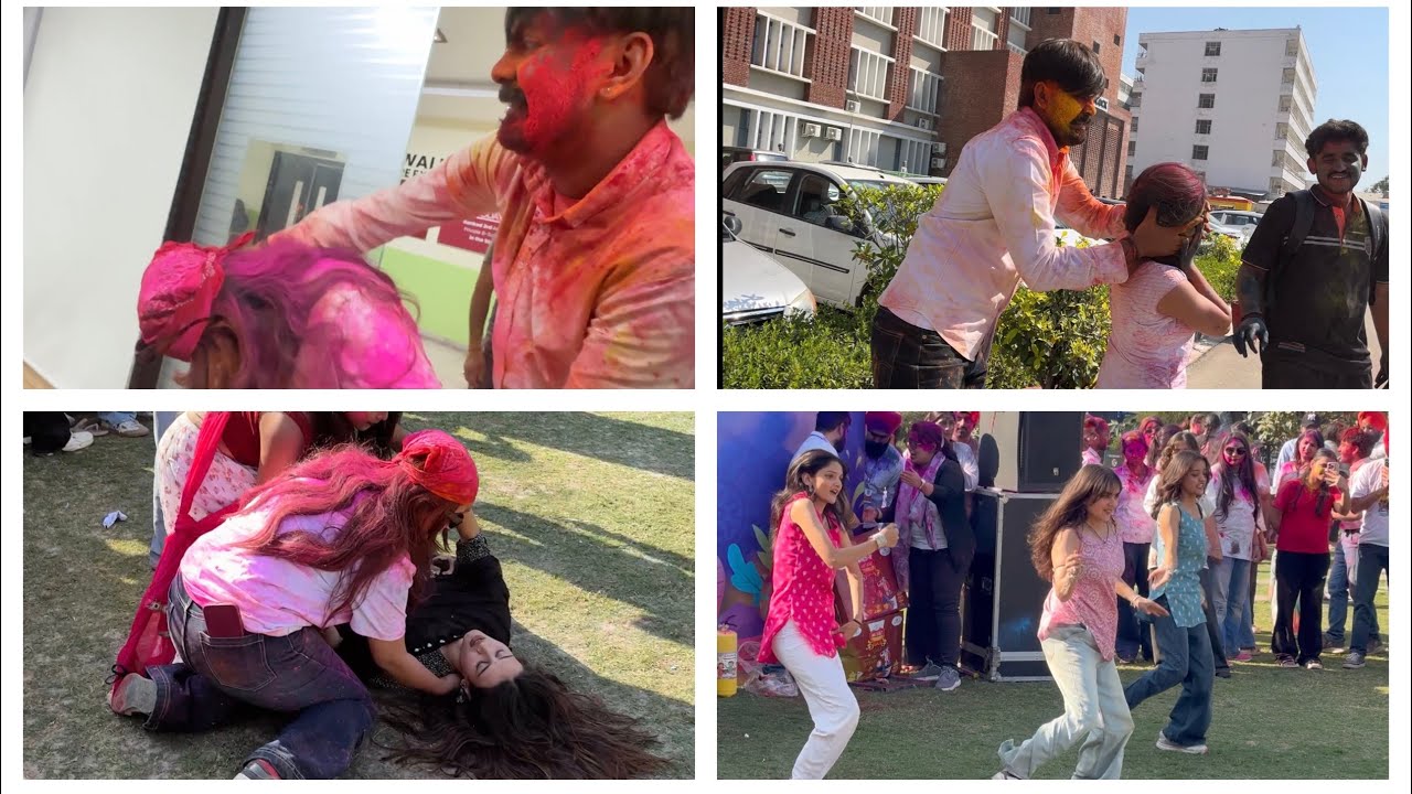 Grand Holi 🤯🎀 | VIRALHOOD | CGC UNIVERSITY MOHALI | AAKASH RANA | AKHIL RANA